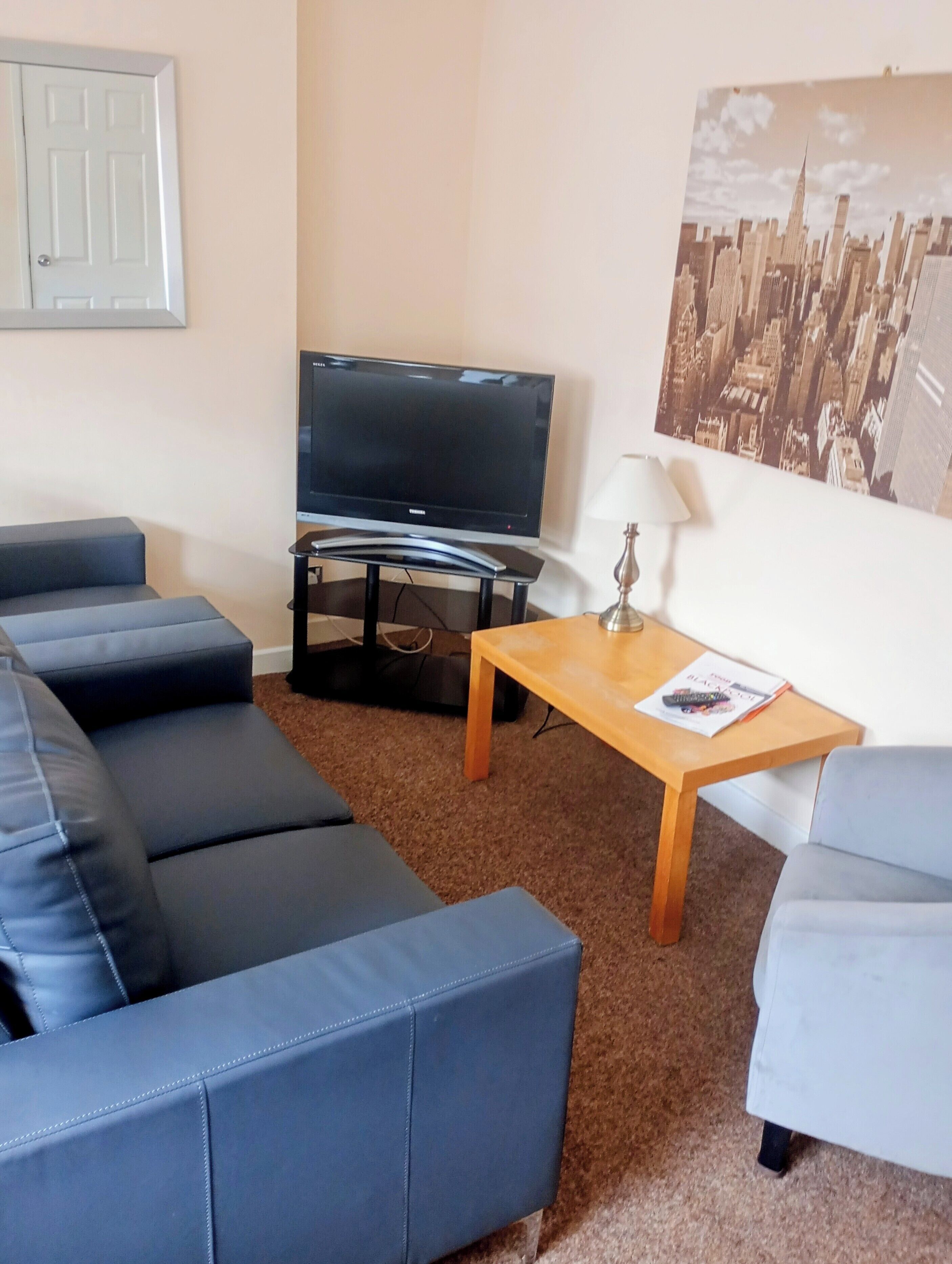 Una televisión de pantalla plana