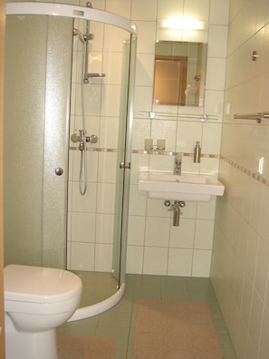 Estudio, cocina | Baño | Regadera, secadora de cabello, toallas 