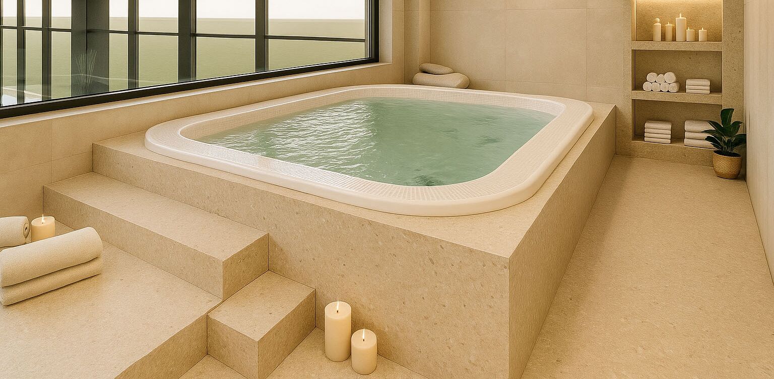 Bañera de hidromasaje interior
