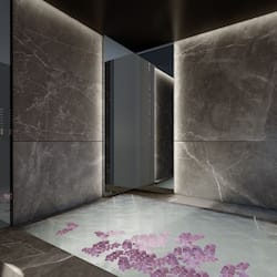 Deluxe Suite, Sea View | Bathroom | Shower, rainfall showerhead, designer toiletries, hair dryer