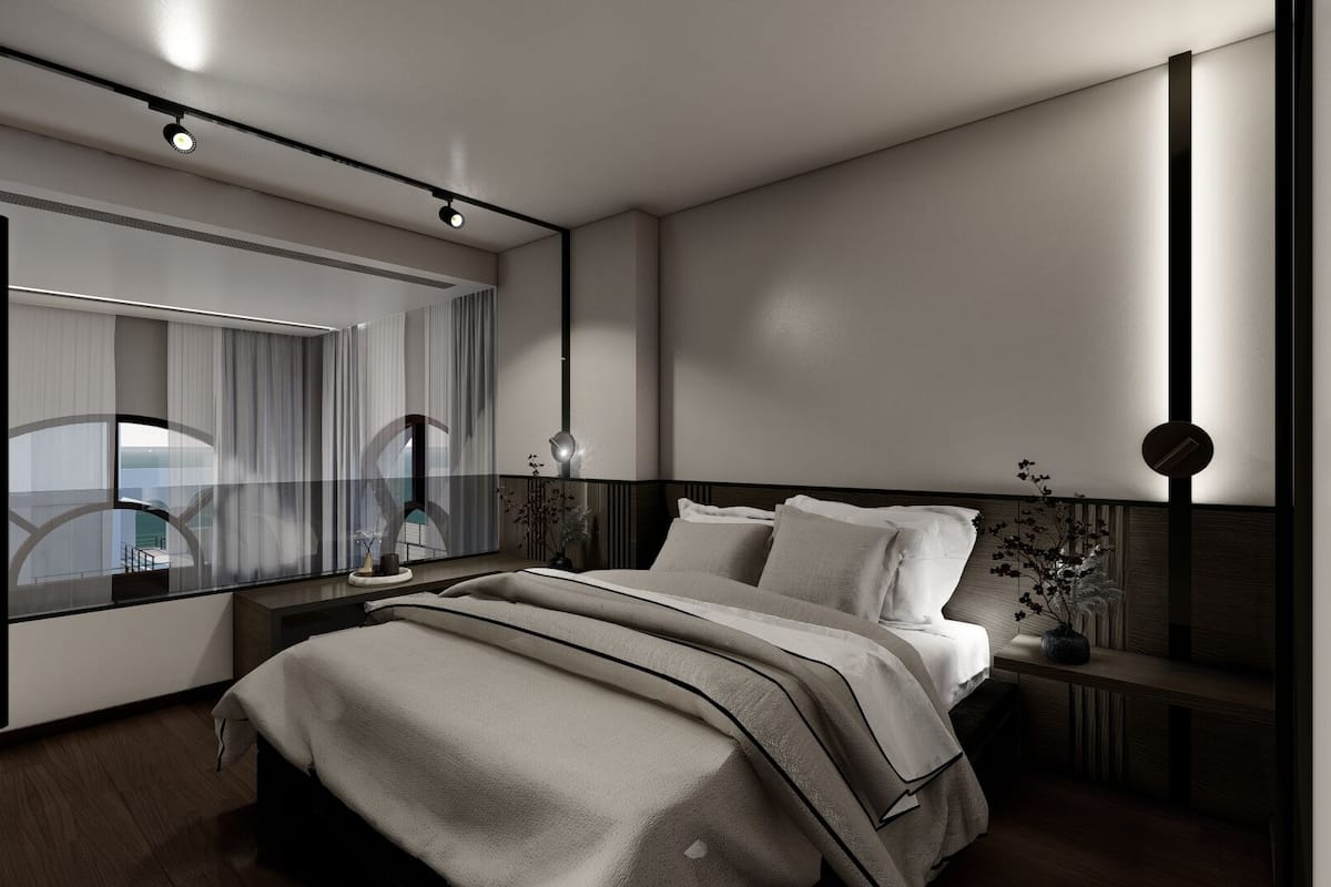 deluxe suite, sea view | 2 bedrooms, premium bedding, pillow-top beds, in-room safe