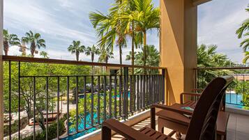 Deluxe-rum - utsikt mot poolen | Utsikt från rummet