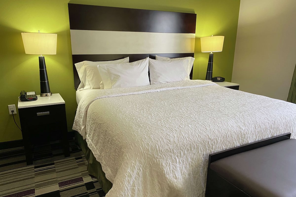 Room, 1 King Bed, Non Smoking | Hypo-allergenic bedding, in-room safe, desk, blackout drapes