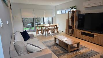 Classic Villa, 2 Bedrooms | Living area | 32-inch LCD TV with digital channels, TV, DVD player