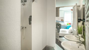 Hair dryer, towels
