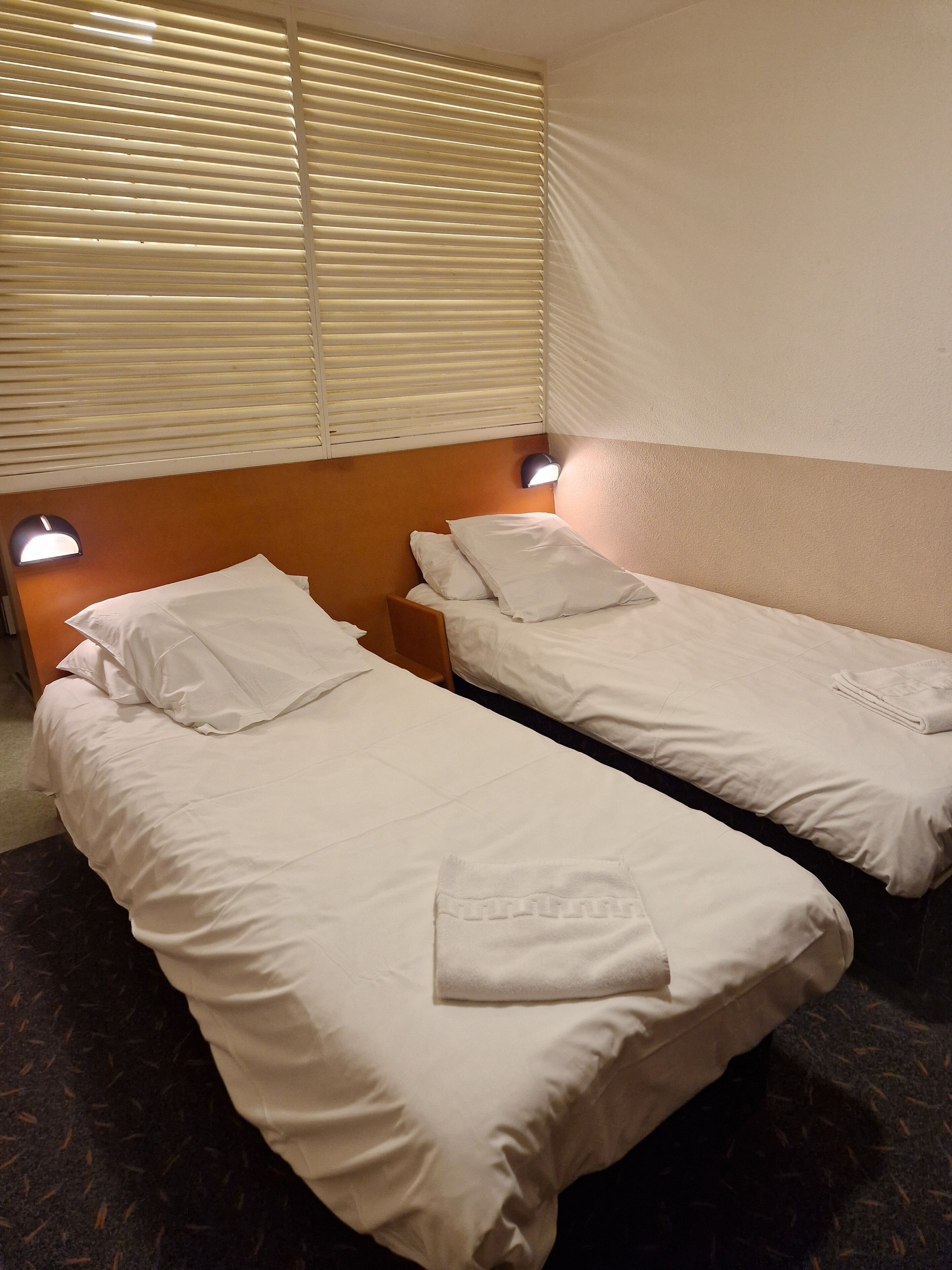 Habitación estándar con 2 camas individuales | Escritorio, cortinas blackout, insonorización y wifi gratis 