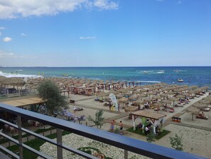 Familielejlighed - 1 soveværelse - havudsigt - ved stranden | Balkon