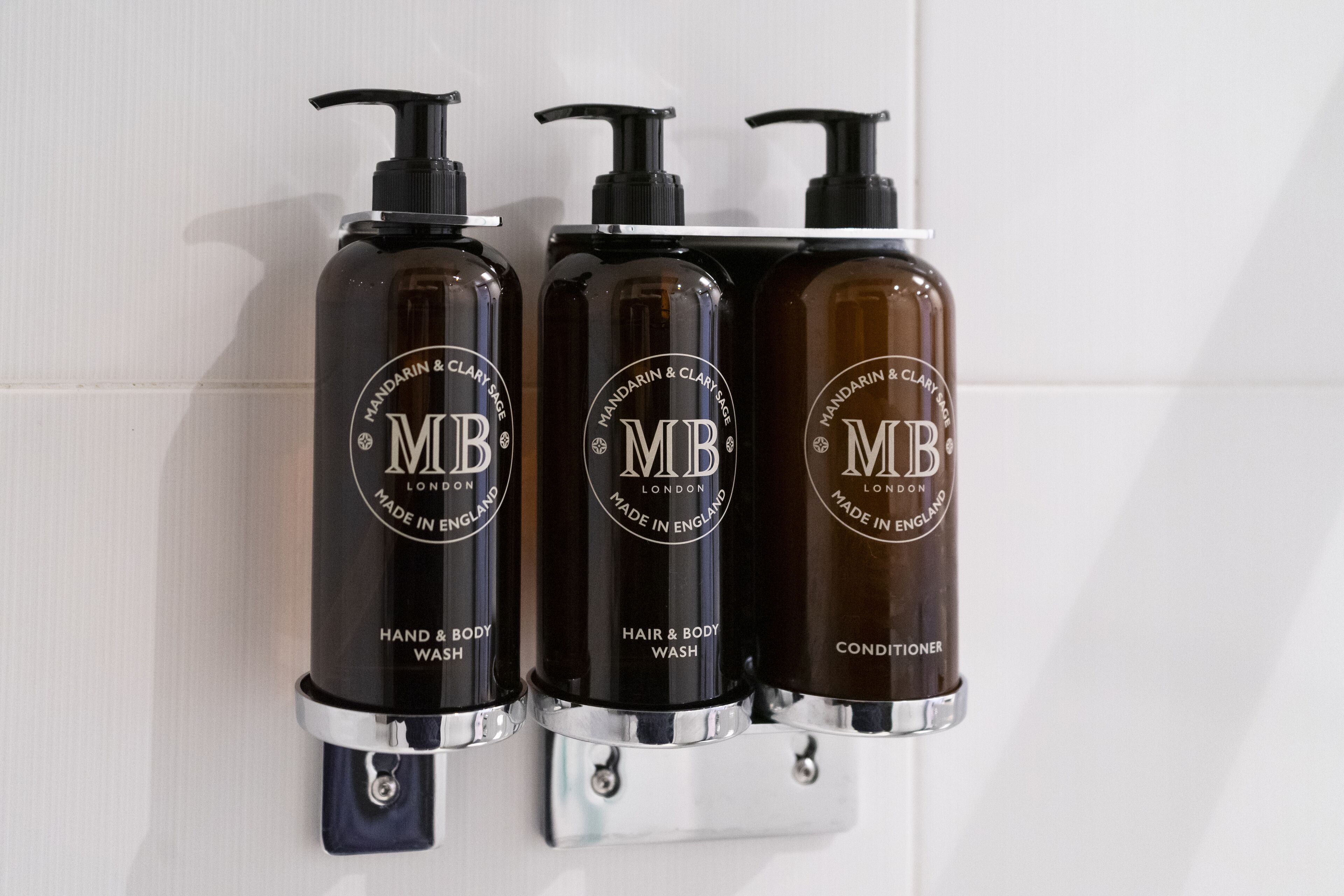 standard double room | bathroom | shower, hair dryer, towels, soap