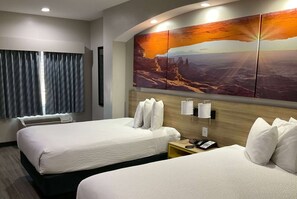 Pillowtop beds, desk, laptop workspace, blackout drapes - Days Inn by Wyndham Humble/Houston Intercontinental Airport (Humble)