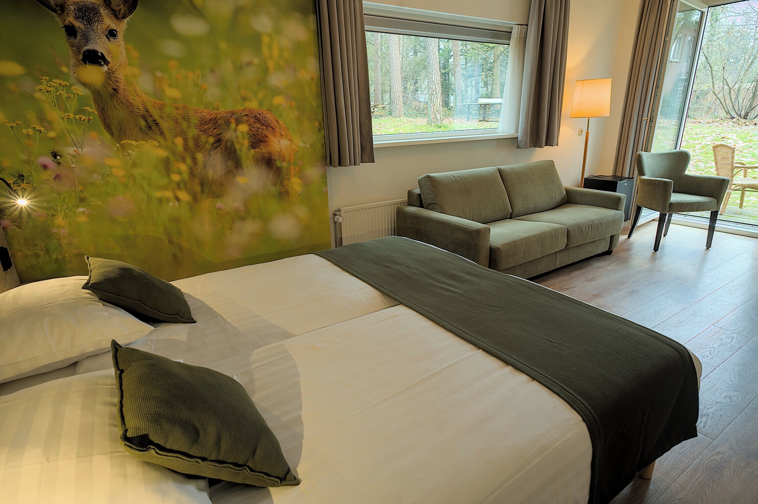 Chambre Confort avec lits jumeaux, terrasse | Vue de la chambre