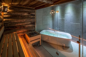 Sauna, steam room, body treatments, mud baths, hydrotherapy