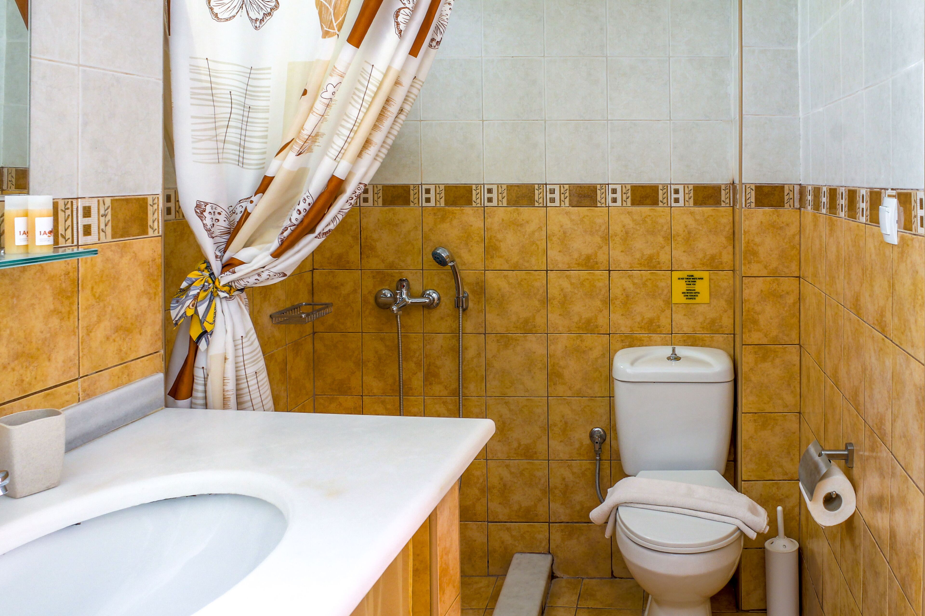 traditional apartment | bathroom | shower, free toiletries, hair dryer, towels