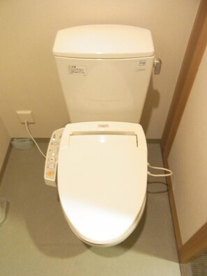 Combined shower/tub, deep soaking tub, hair dryer, slippers