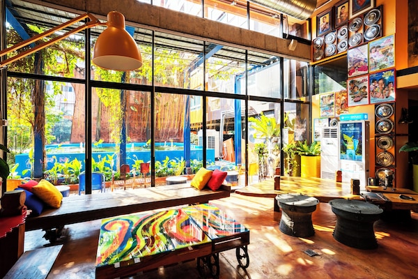 Sittområde i lobbyn