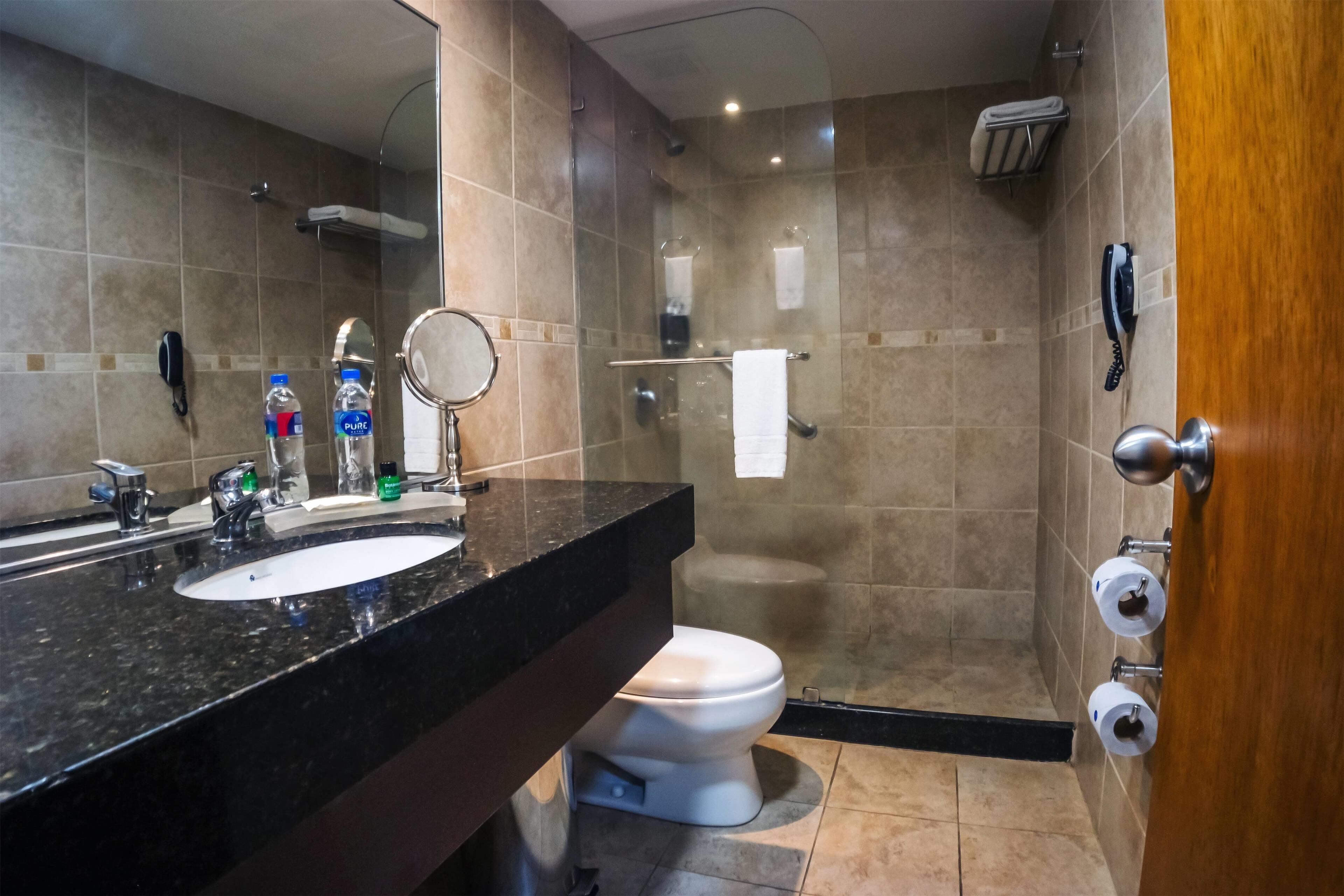 standard room, 1 king bed, non smoking | bathroom | shower, rainfall showerhead, free toiletries, hair dryer