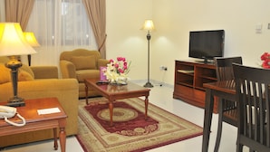 Apartment, 1 Bedroom, City View | Living room - Ivory Hotel Apartments (Abu Dhabi)
