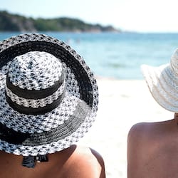 On the beach, beach towels, beach volleyball, fishing