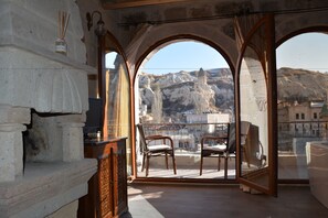 Doppia panoramica, 1 camera da letto, vista valle | Materassi a doppio strato, una cassaforte in camera