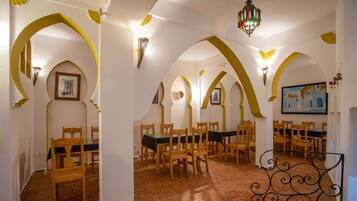 Breakfast, lunch, dinner served; Moroccan cuisine