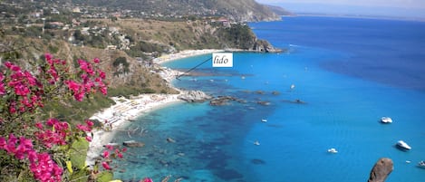 White sand, free beach shuttle, sun loungers, beach umbrellas