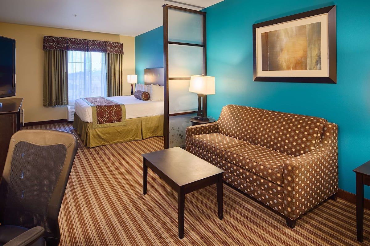 standard room, 1 king bed, non smoking | desk, iron/ironing board, free wifi, bed sheets