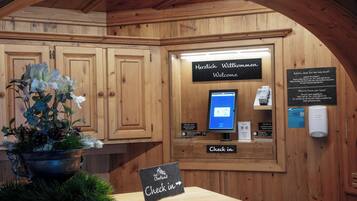 Check-in/check-out kiosk