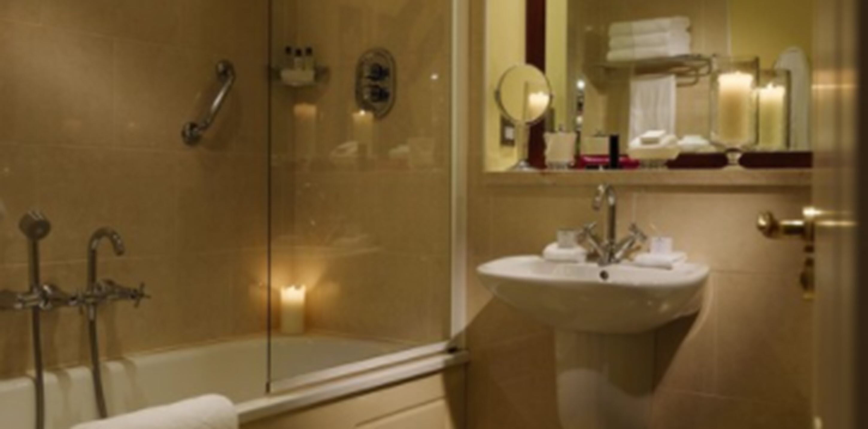 bathrobes, slippers, towels