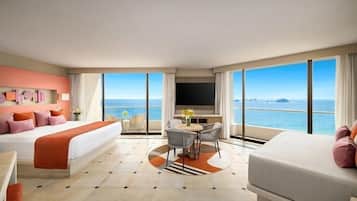 Family Suite, Oceanfront (Sun Club) | 1 bedroom, premium bedding, down comforters, in-room safe