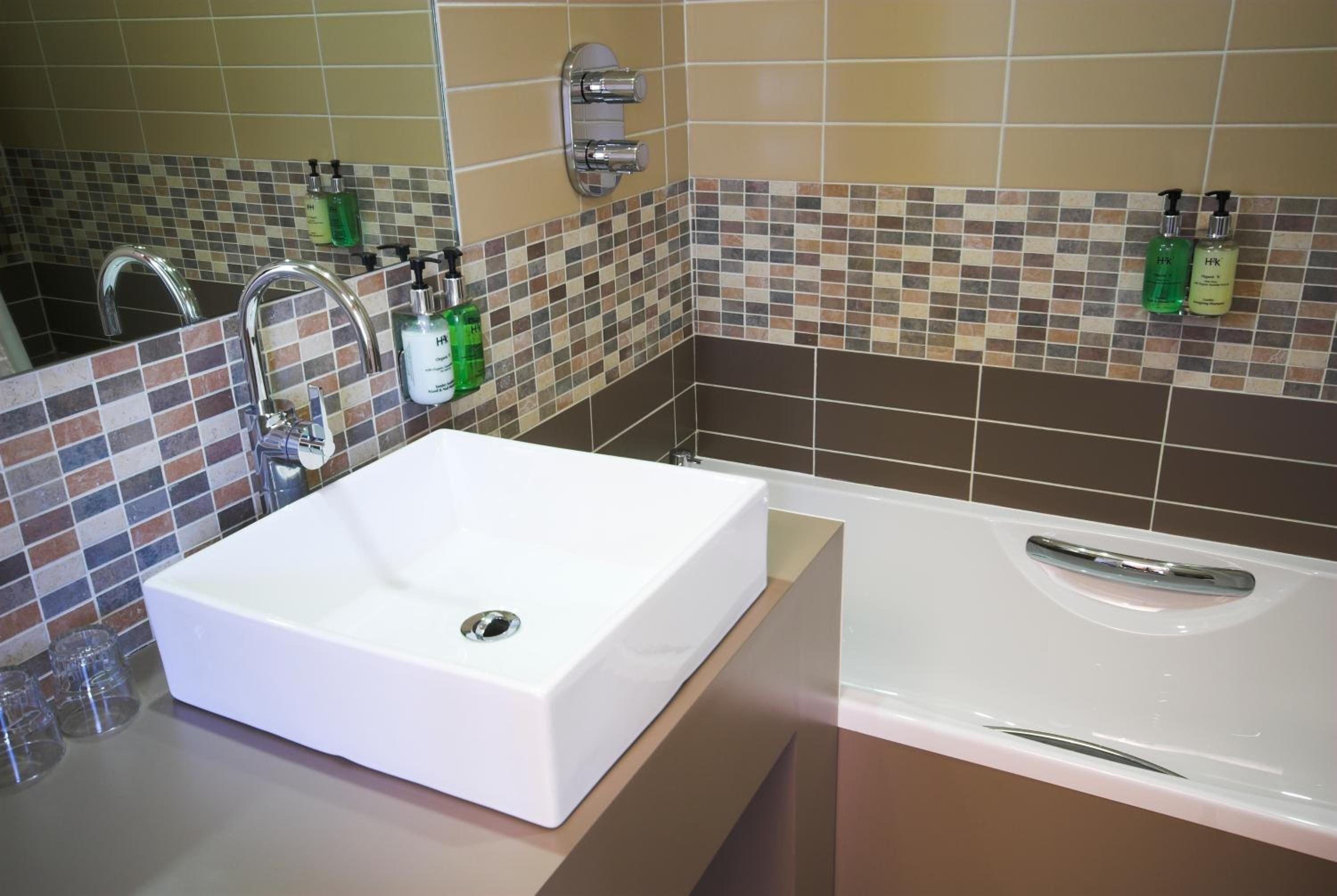 free toiletries, hair dryer, towels