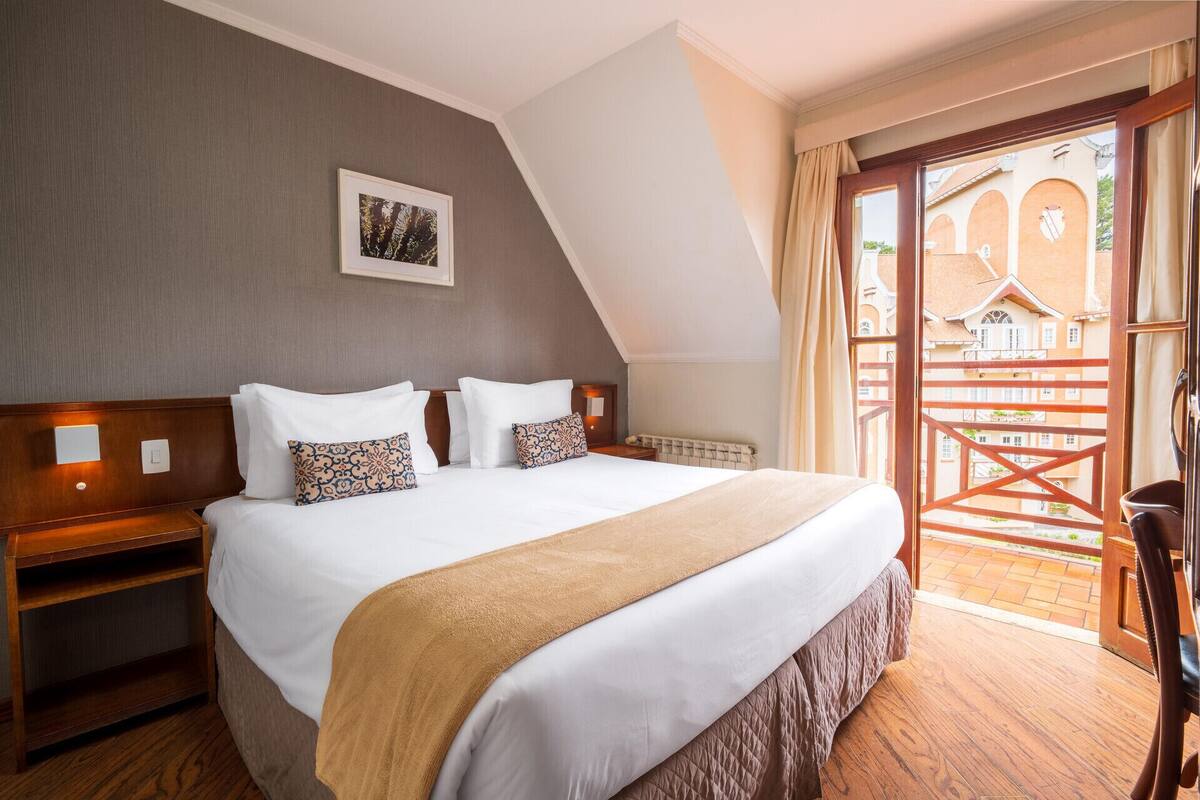 1 slaapkamer, luxe beddengoed, een minibar, een kluis op de kamer