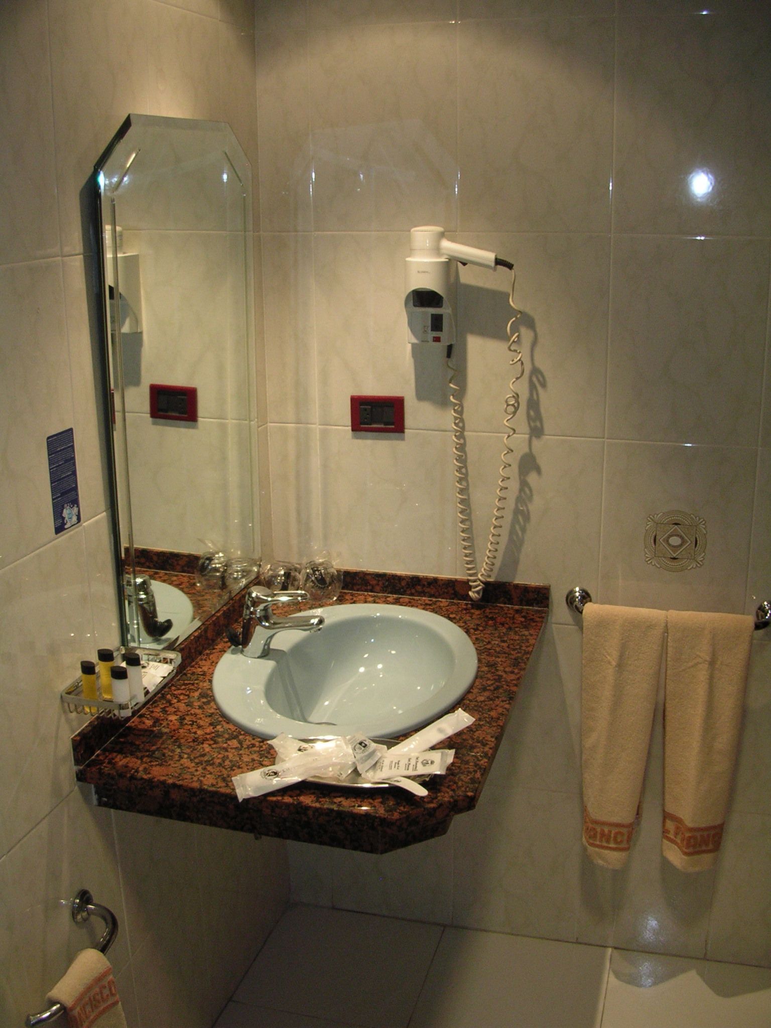 triple room | bathroom | hair dryer, towels