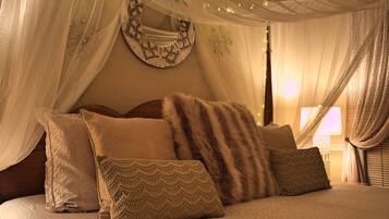 Blackout curtains, iron/ironing board, free WiFi, bed sheets