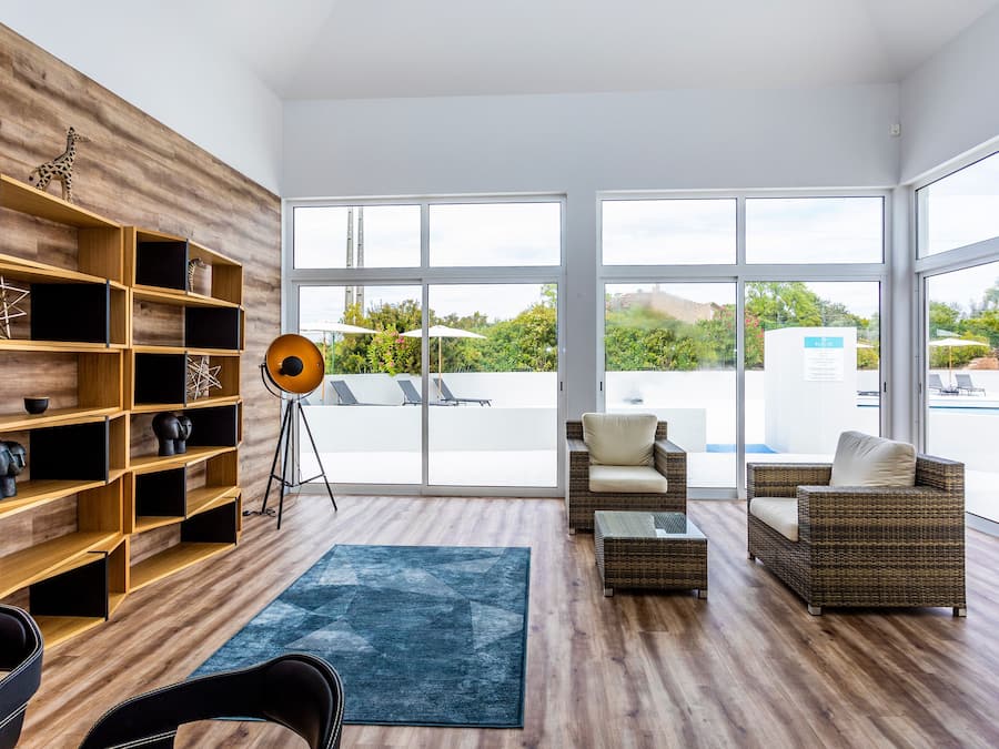 Sitteområde i lobbyen