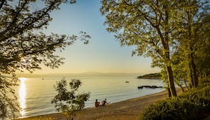 Beach nearby, sun-loungers, beach umbrellas, beach massages