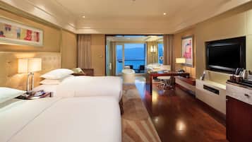 Premium bedding, down duvets, minibar, in-room safe