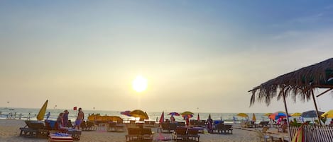 On the beach, beach bar