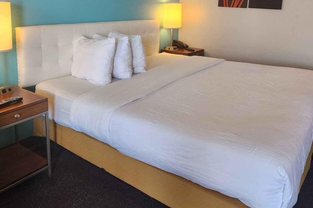 Blackout curtains, iron/ironing board, rollaway beds, free WiFi