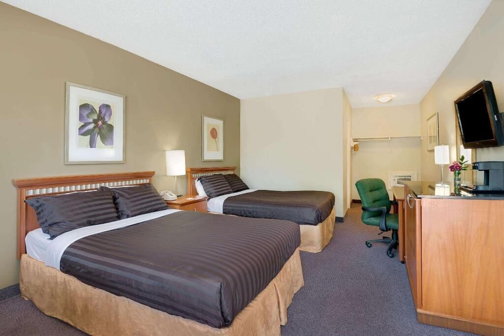 Blackout curtains, iron/ironing board, rollaway beds, free WiFi