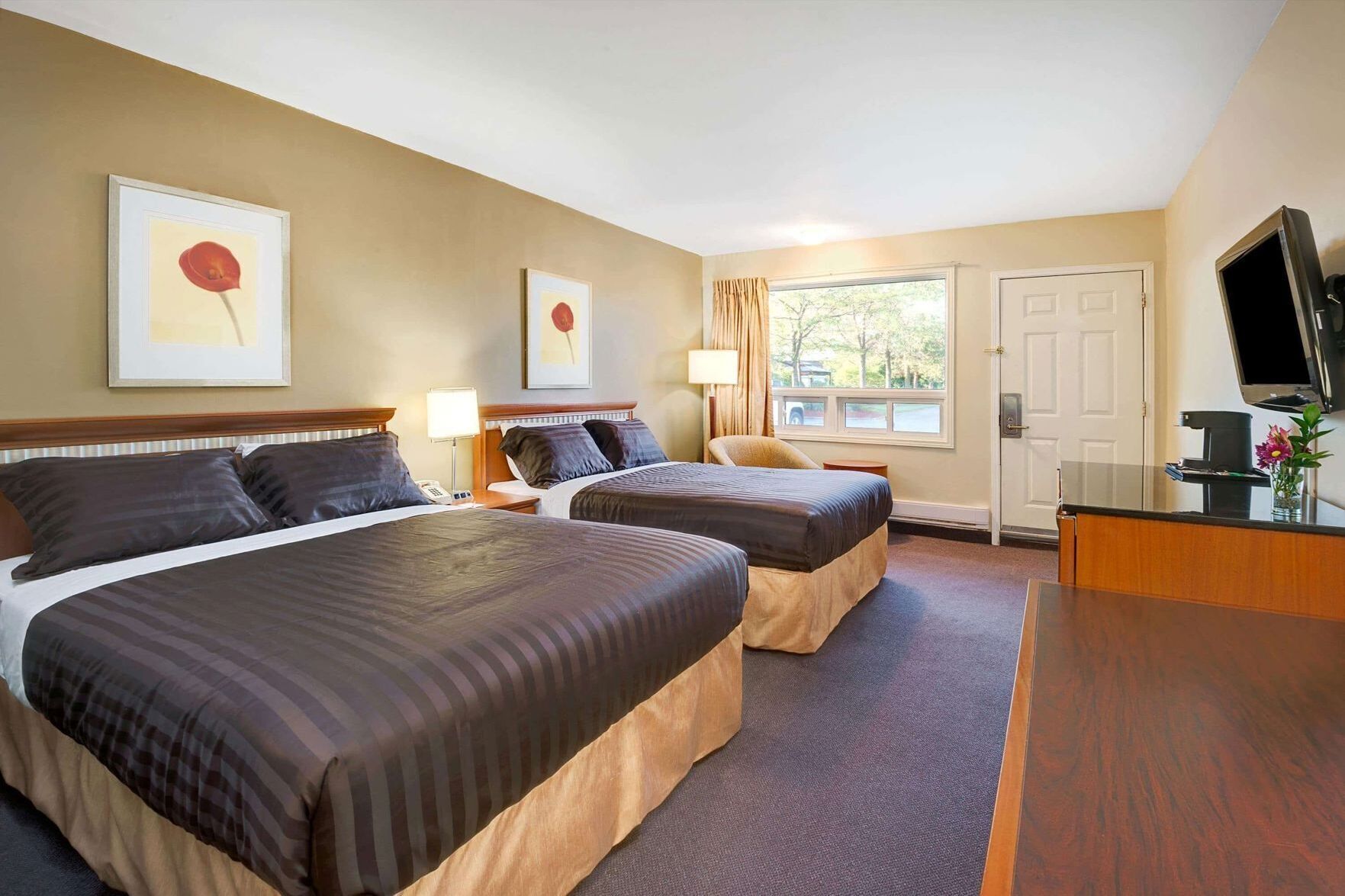 Blackout curtains, iron/ironing board, rollaway beds, free WiFi