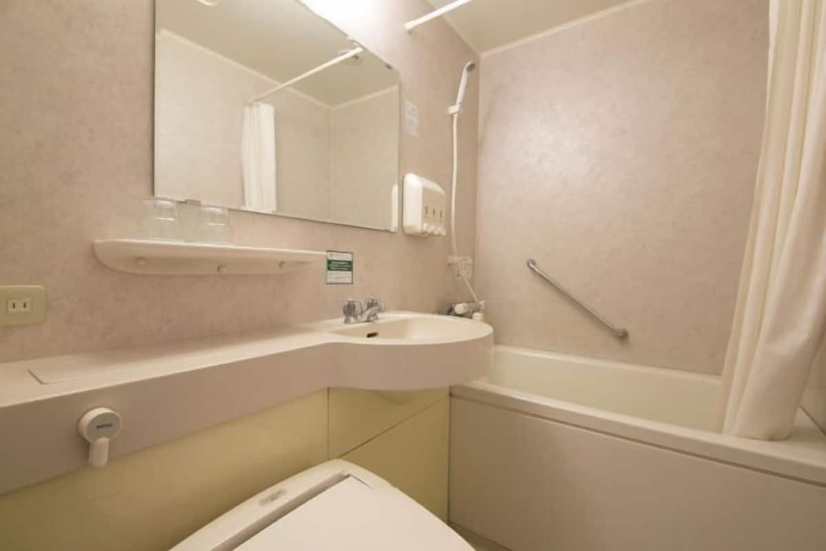 Hair dryer, slippers, electronic bidet, towels