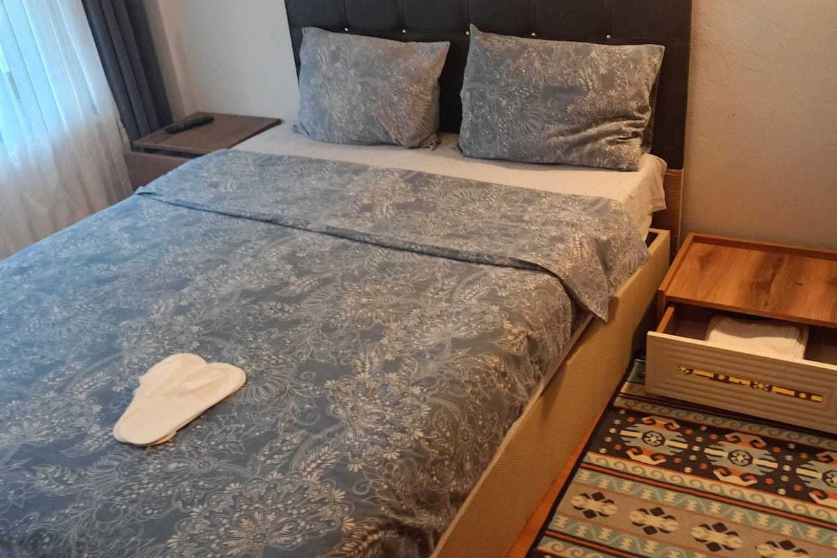 1 chambre, draps en coton égyptien, couette en duvet d'oie
