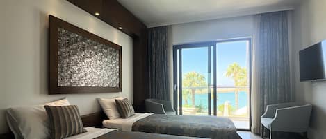 Quarto standard, vista para o mar | Frigobar, cofres nos quartos, quartos à prova de som