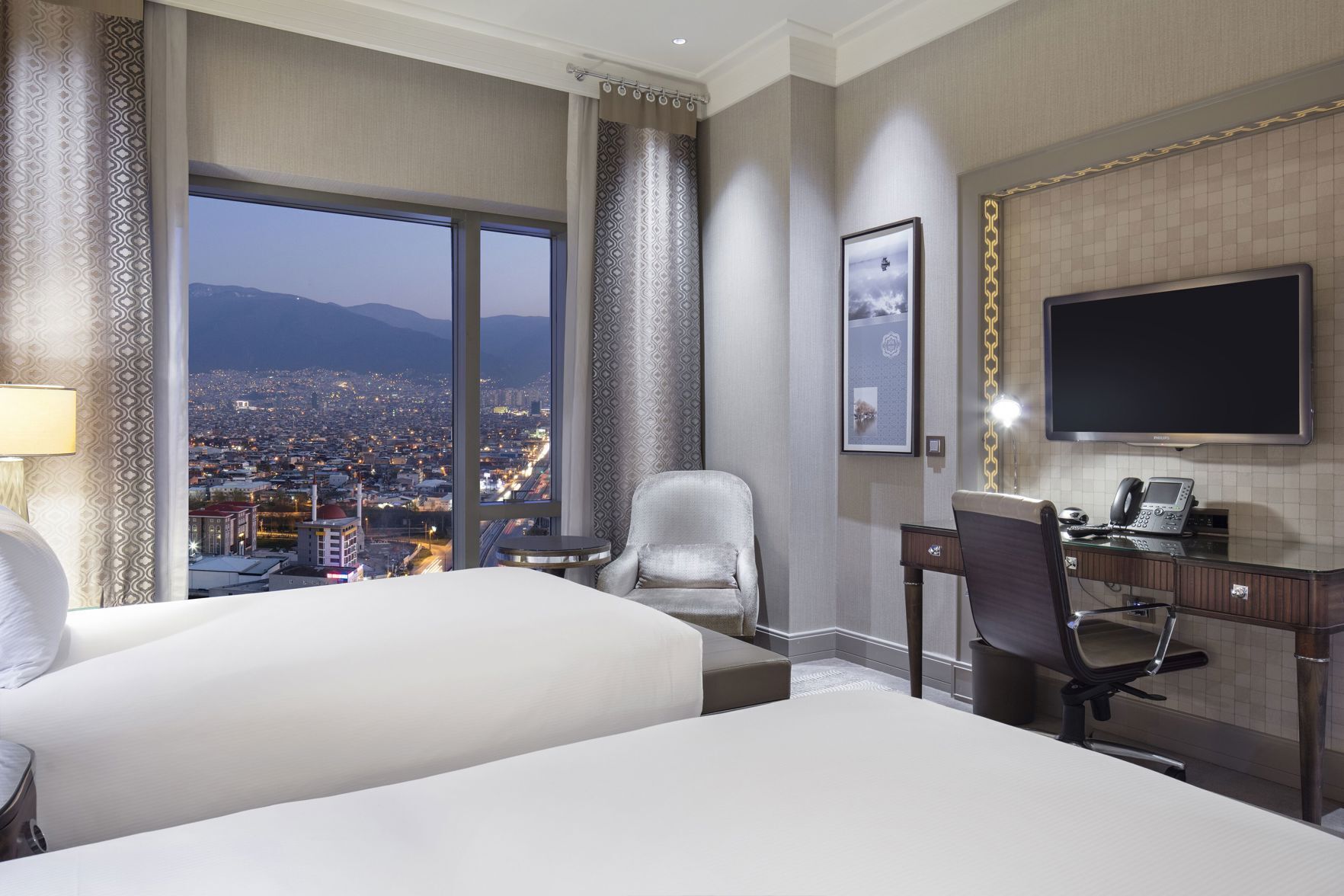 Premium bedding, in-room safe, desk, soundproofing