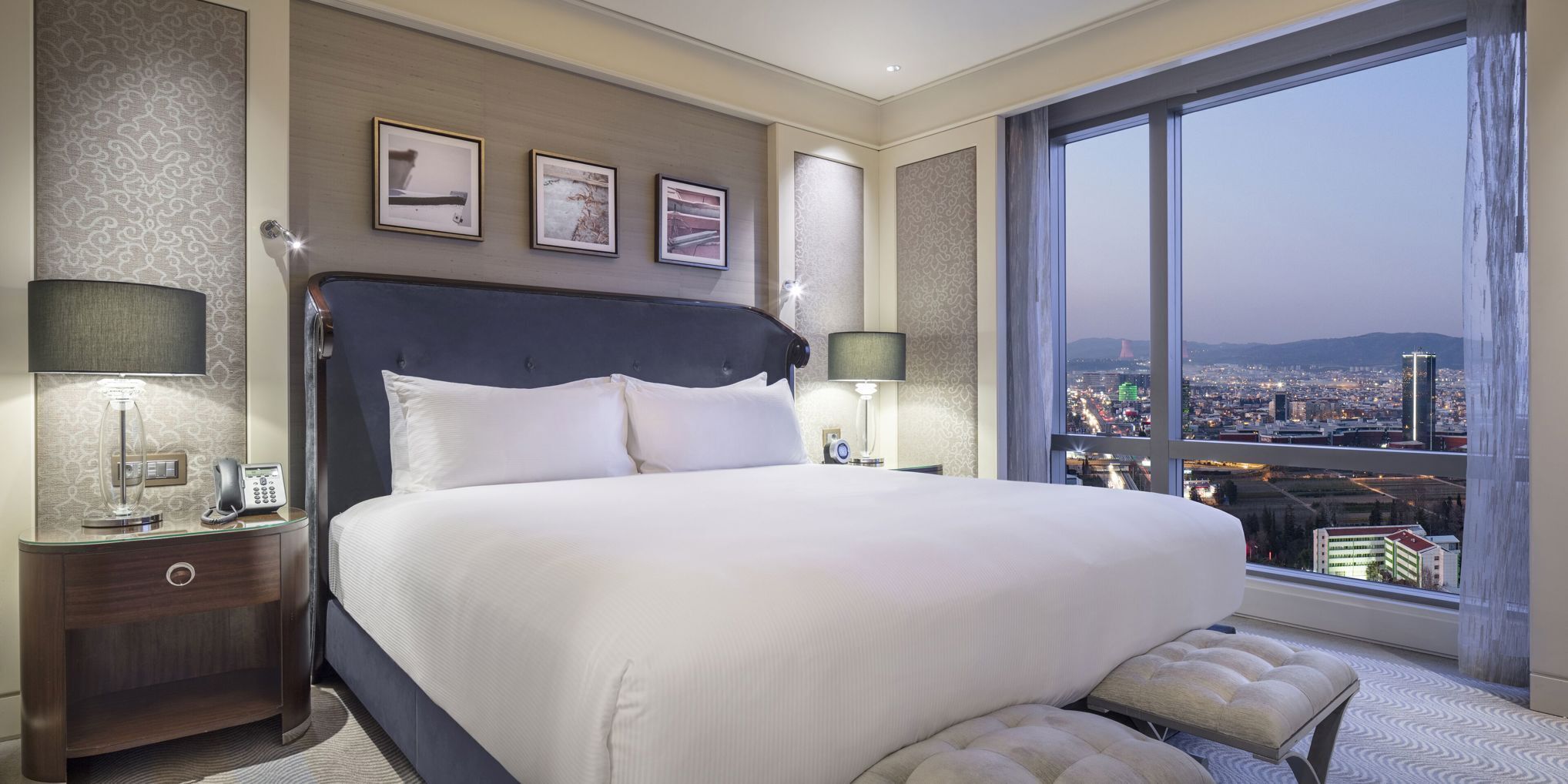 Premium bedding, in-room safe, desk, soundproofing