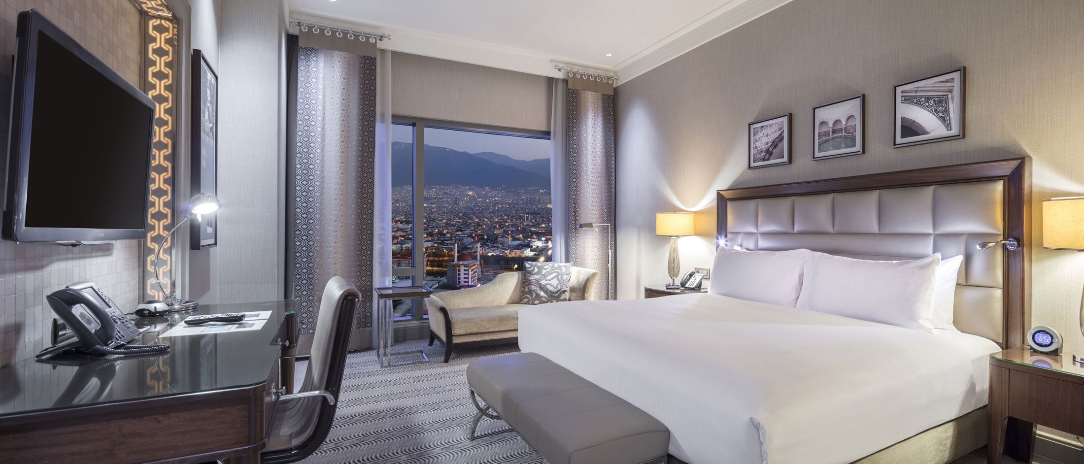 Premium bedding, in-room safe, desk, soundproofing