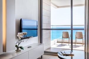 In-room safe, desk, laptop workspace, iron/ironing board