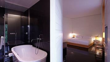 Junior suite | Lakens van Egyptisch katoen, luxe beddengoed, een minibar