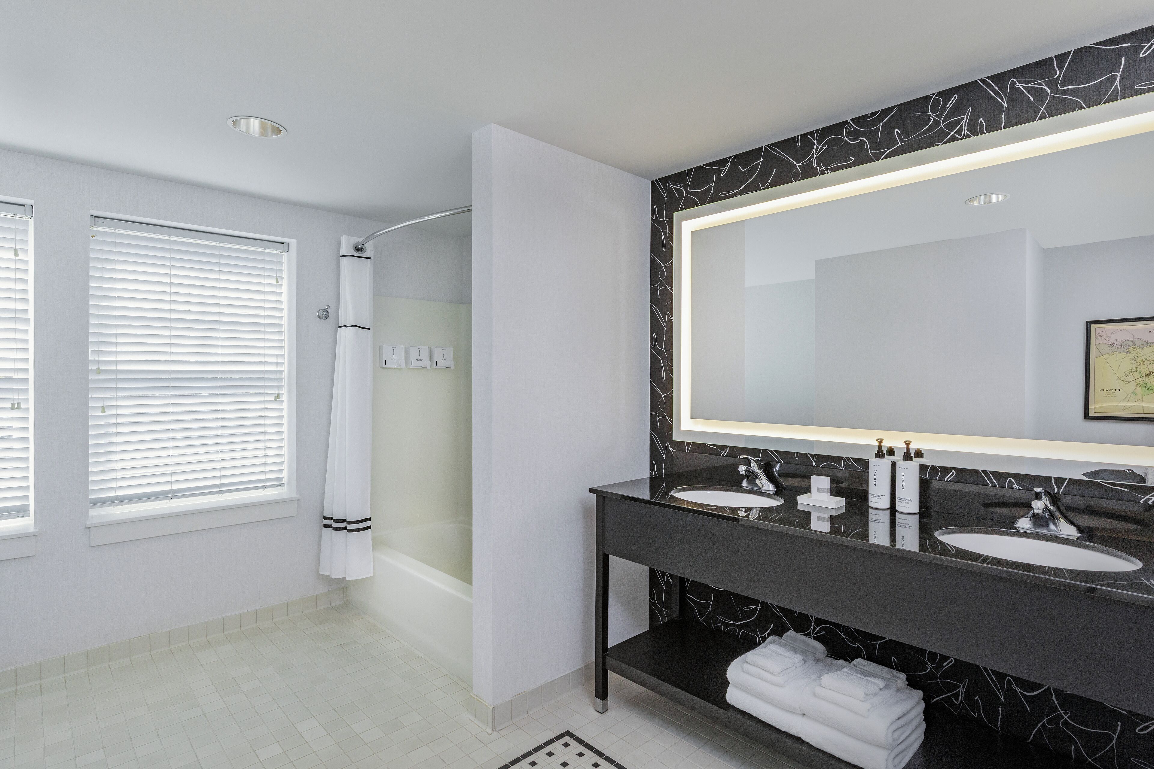 free toiletries, hair dryer, towels