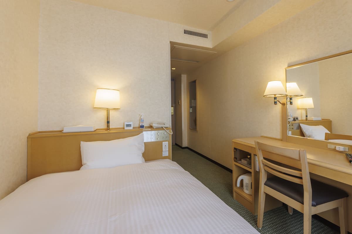 Desk, free WiFi, bed sheets