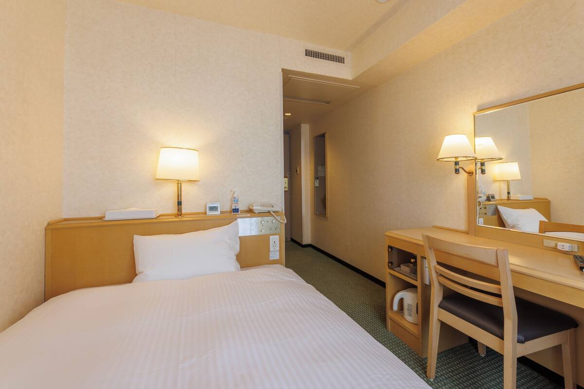 Desk, free WiFi, bed sheets